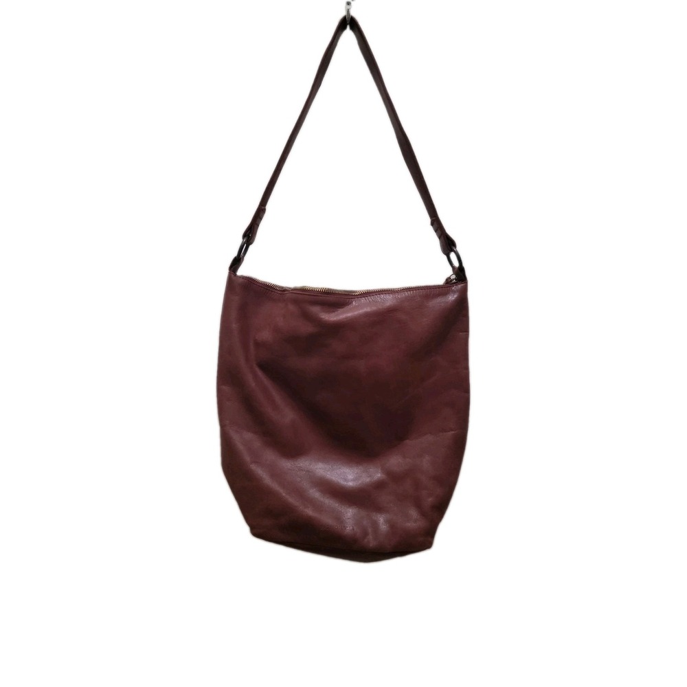 Fashionable Local and Global Brown Leather Shoulder Bag Hobo Bucket